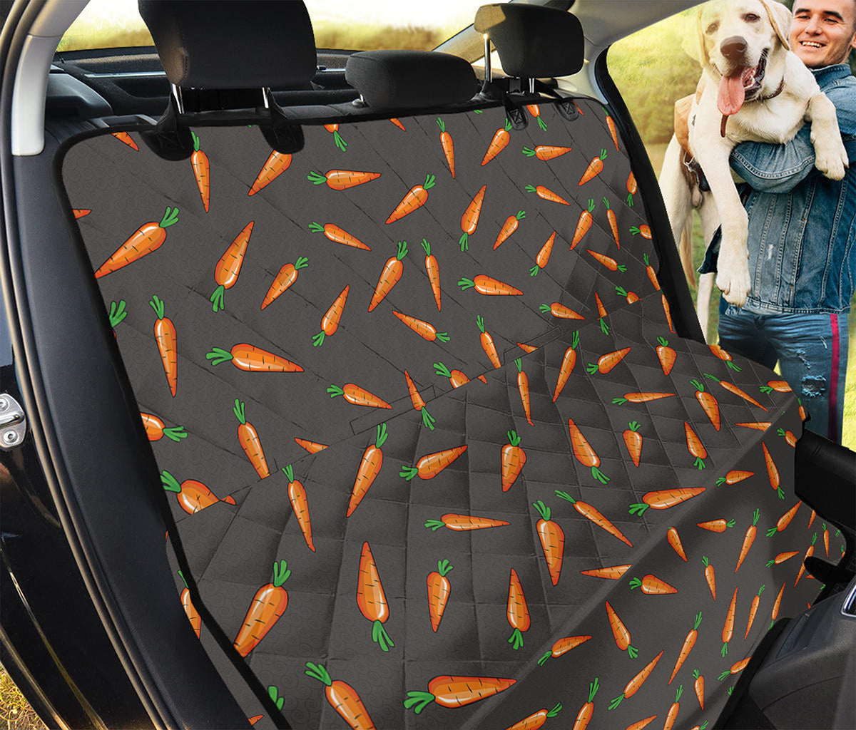 Cartoon Carrot Pattern Print Pet Car Back Seat Cover