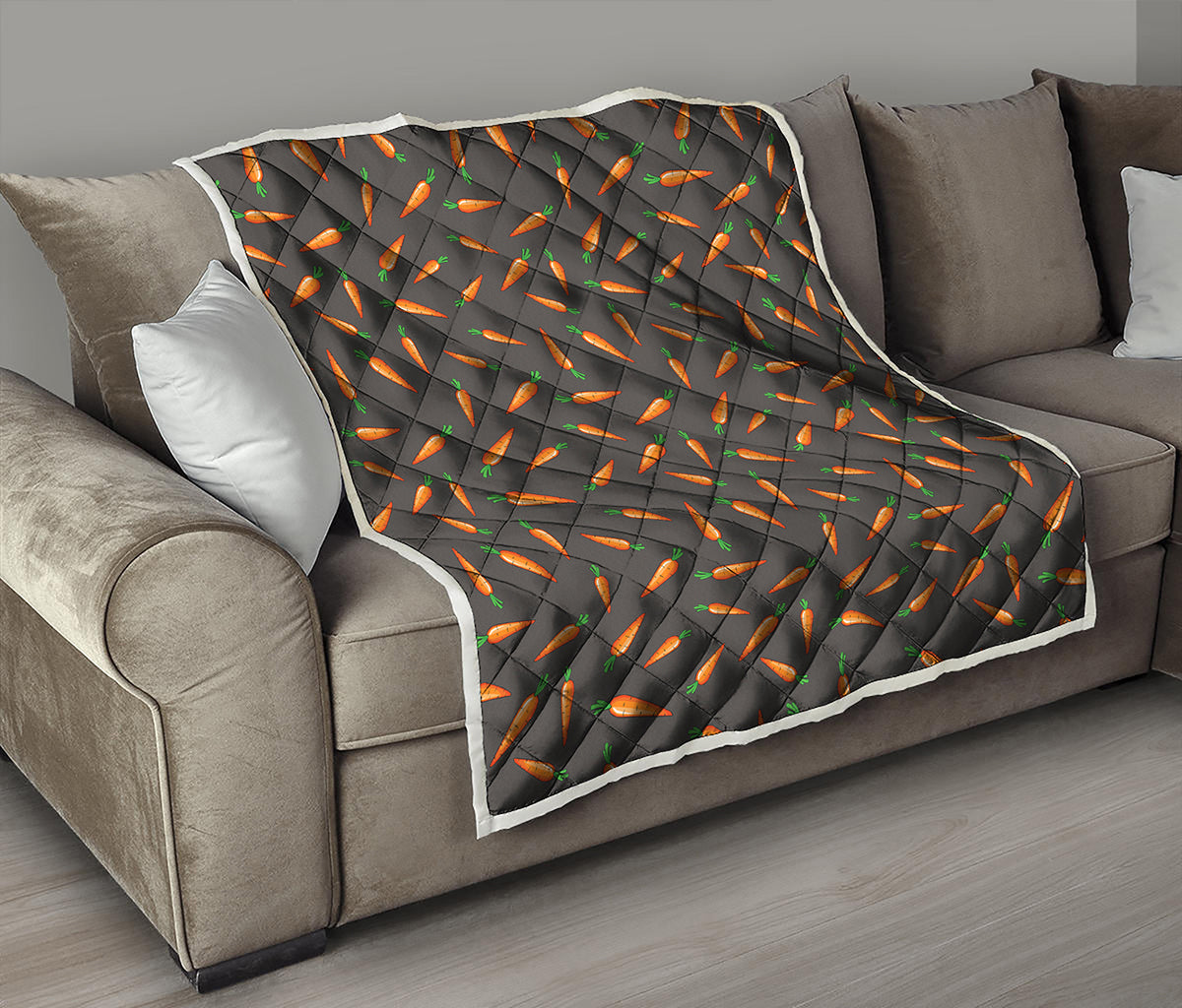 Cartoon Carrot Pattern Print Quilt