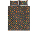 Cartoon Carrot Pattern Print Quilt Bed Set