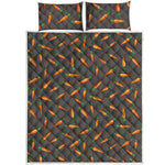 Cartoon Carrot Pattern Print Quilt Bed Set