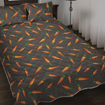 Cartoon Carrot Pattern Print Quilt Bed Set