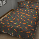 Cartoon Carrot Pattern Print Quilt Bed Set