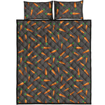 Cartoon Carrot Pattern Print Quilt Bed Set