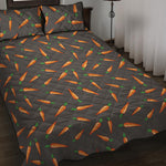 Cartoon Carrot Pattern Print Quilt Bed Set