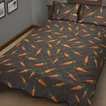 Cartoon Carrot Pattern Print Quilt Bed Set