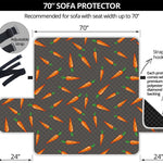 Cartoon Carrot Pattern Print Sofa Protector