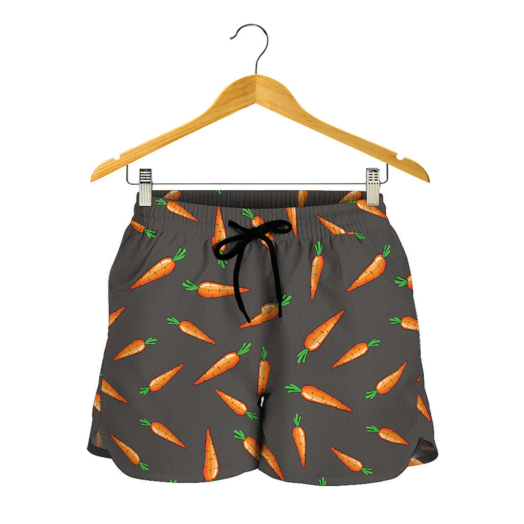 Cartoon Carrot Pattern Print Women's Shorts