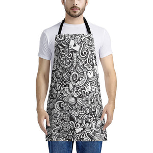 Cartoon Casino Card Pattern Print Apron