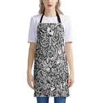 Cartoon Casino Card Pattern Print Apron