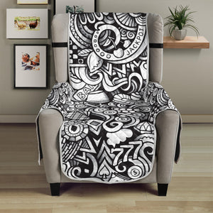 Cartoon Casino Card Pattern Print Armchair Protector