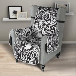 Cartoon Casino Card Pattern Print Armchair Protector