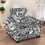 Cartoon Casino Card Pattern Print Armchair Slipcover