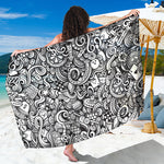 Cartoon Casino Card Pattern Print Beach Sarong Wrap