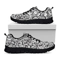 Cartoon Casino Card Pattern Print Black Running Shoes