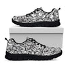 Cartoon Casino Card Pattern Print Black Sneakers