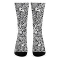 Cartoon Casino Card Pattern Print Crew Socks