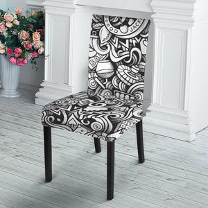 Cartoon Casino Card Pattern Print Dining Chair Slipcover