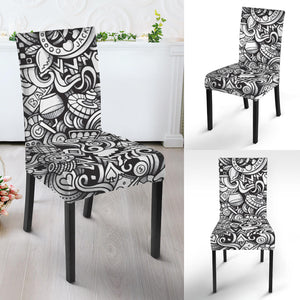 Cartoon Casino Card Pattern Print Dining Chair Slipcover