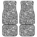 Cartoon Casino Card Pattern Print Front and Back Car Floor Mats