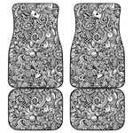 Cartoon Casino Card Pattern Print Front and Back Car Floor Mats