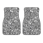 Cartoon Casino Card Pattern Print Front Car Floor Mats