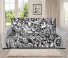 Cartoon Casino Card Pattern Print Futon Protector