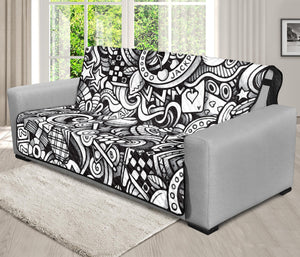 Cartoon Casino Card Pattern Print Futon Protector