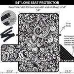 Cartoon Casino Card Pattern Print Loveseat Protector