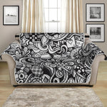 Cartoon Casino Card Pattern Print Loveseat Protector