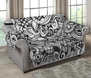 Cartoon Casino Card Pattern Print Loveseat Protector