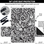 Cartoon Casino Card Pattern Print Loveseat Protector