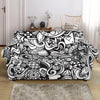 Cartoon Casino Card Pattern Print Loveseat Slipcover