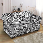 Cartoon Casino Card Pattern Print Loveseat Slipcover