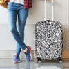 Cartoon Casino Card Pattern Print Luggage Cover