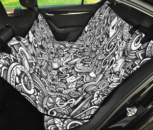 Cartoon Casino Card Pattern Print Pet Car Back Seat Cover