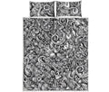 Cartoon Casino Card Pattern Print Quilt Bed Set