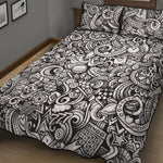 Cartoon Casino Card Pattern Print Quilt Bed Set