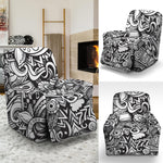 Cartoon Casino Card Pattern Print Recliner Slipcover