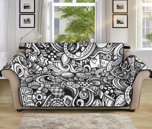 Cartoon Casino Card Pattern Print Sofa Protector