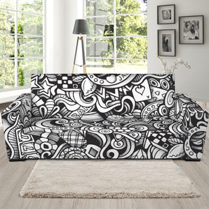 Cartoon Casino Card Pattern Print Sofa Slipcover