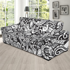 Cartoon Casino Card Pattern Print Sofa Slipcover