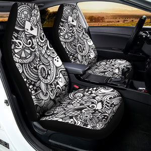 Cartoon Casino Card Pattern Print Universal Fit Car Seat Covers