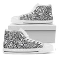 Cartoon Casino Card Pattern Print White High Top Sneakers