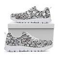 Cartoon Casino Card Pattern Print White Running Shoes