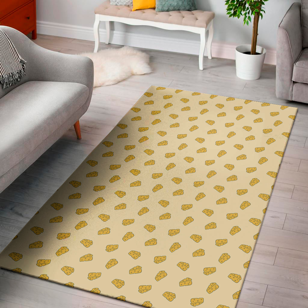 Cartoon Cheese Pattern Print Area Rug