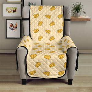 Cartoon Cheese Pattern Print Armchair Protector