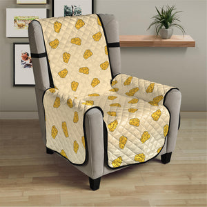 Cartoon Cheese Pattern Print Armchair Protector