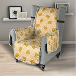 Cartoon Cheese Pattern Print Armchair Protector