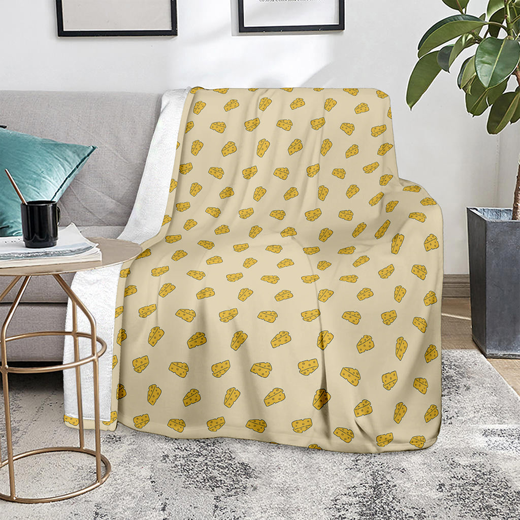 Cartoon Cheese Pattern Print Blanket