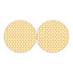 Cartoon Cheese Pattern Print Car Coasters